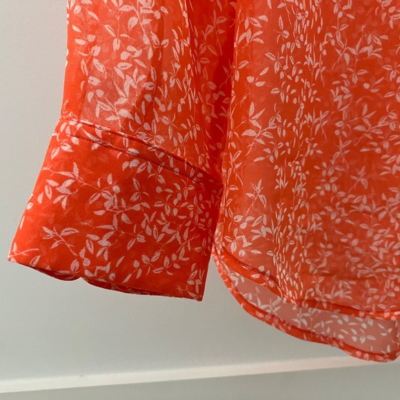 Equipment Silk-Blend Coral Blouse - Picture 8 of 10